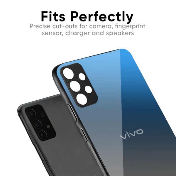 Blue Grey Ombre Glass Case for Vivo T3 Pro 5G For Discount