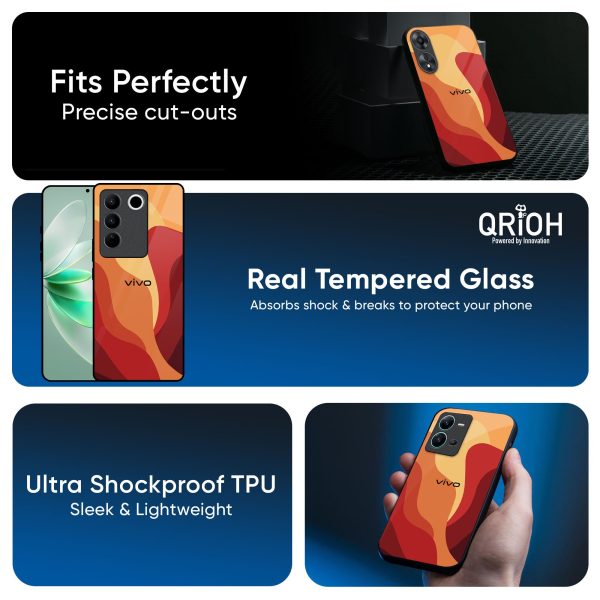 Magma Color Pattern Glass Case for Vivo T3 Pro 5G Supply