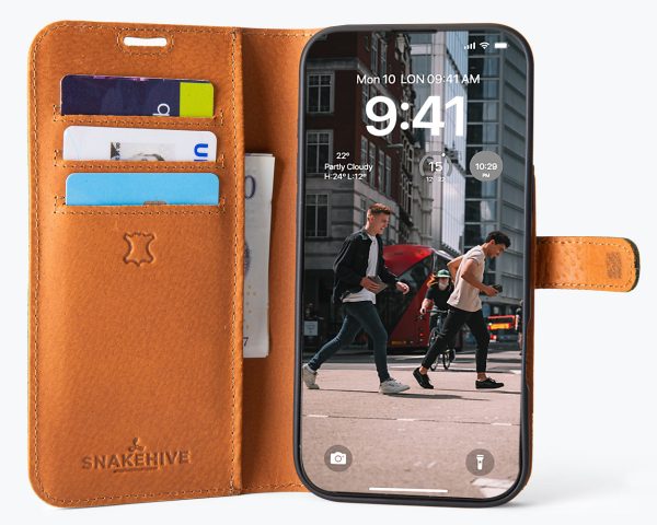 Apple iPhone 16 - Vintage Leather Wallet For Discount