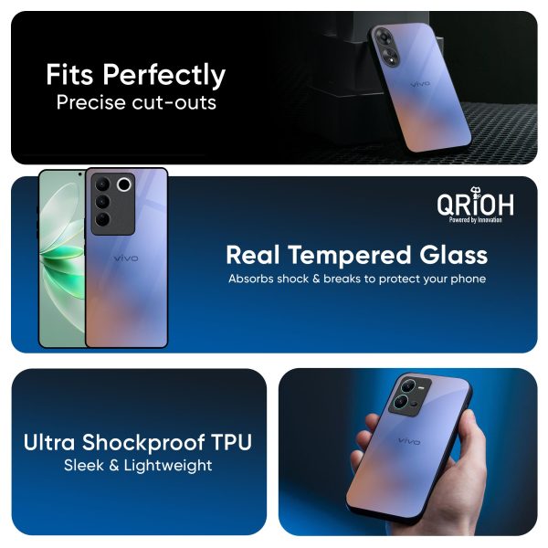 Blue Aura Glass Case for Vivo X200 Pro 5G For Sale