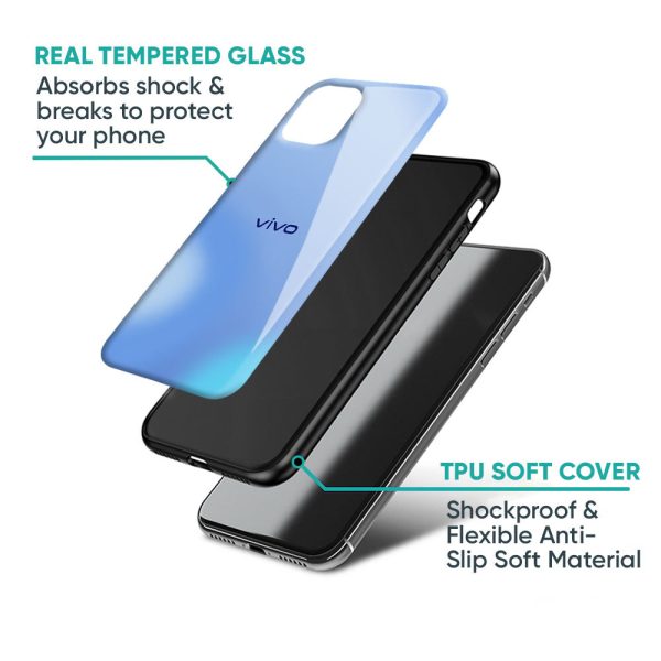 Vibrant Blue Texture Glass Case for Vivo X200 Pro 5G For Sale