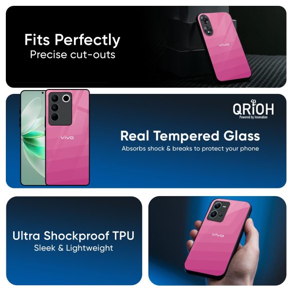 Pink Ribbon Caddy Glass Case for Vivo T3 Pro 5G on Sale