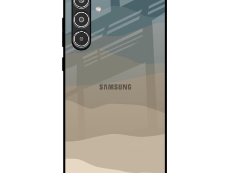 Abstract Mountain Pattern Glass Case for Samsung Galaxy A36 5G Online Sale