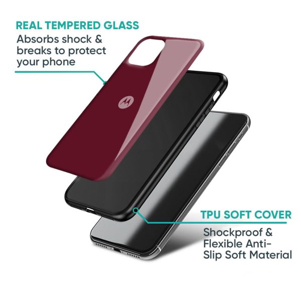 Classic Burgundy Glass Case for Motorola Edge 50 5G Hot on Sale