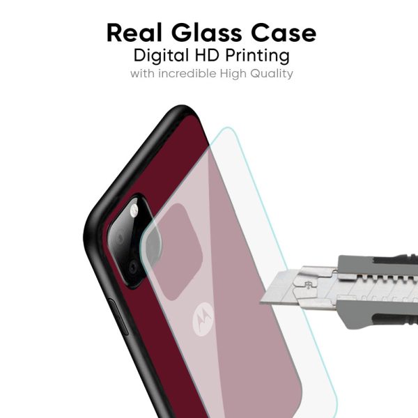 Classic Burgundy Glass Case for Motorola Edge 50 5G Hot on Sale