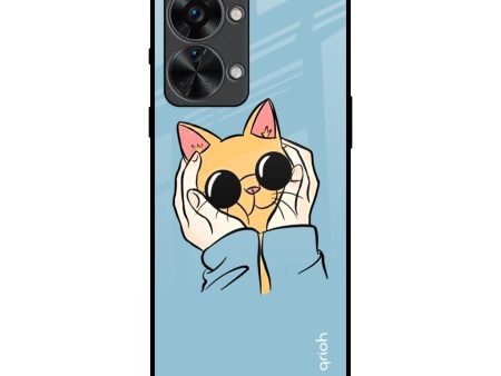 Adorable Cute Kitty Glass Case For OnePlus Nord 2T 5G Online Sale