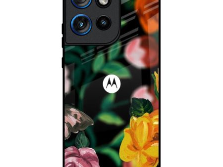 Flowers & Butterfly Glass Case for Motorola Edge 50 Neo 5G Hot on Sale