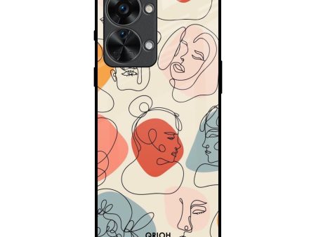 Abstract Faces Glass Case for OnePlus Nord 2T 5G Discount