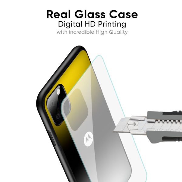 Yellow Shadow Glass Case for Motorola Edge 50 5G Fashion