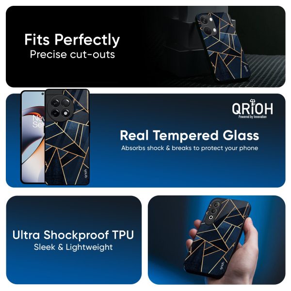 Abstract Tiles Glass Case for OnePlus 13 Cheap